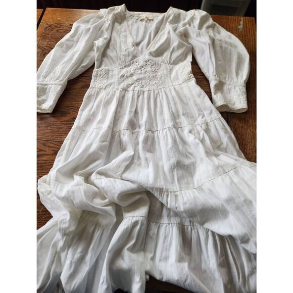 LoveShackFancy Stephen white  Midi Dress sz 10 - Picture 3 of 6